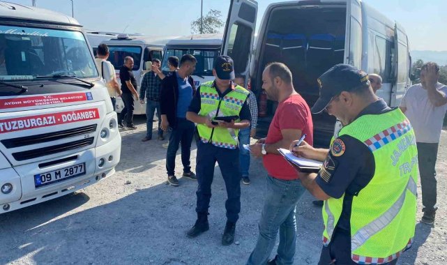 Söke'de öğrenci servisleri sıkı takipte