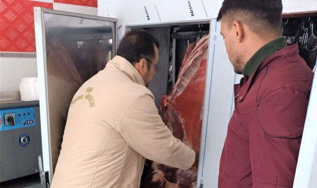 Sultandağı'nda kasap esnafına yönelik denetim