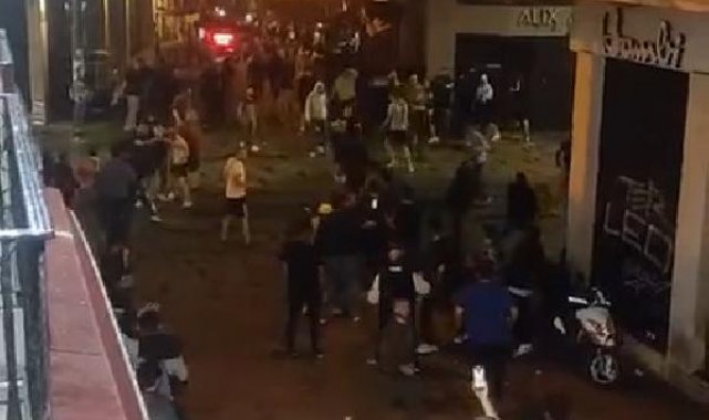 Taksim'de Bayern Münih taraftarı olay çıkardı