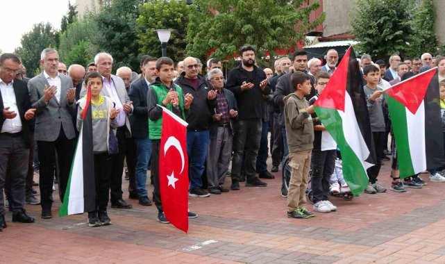 Tavşanlı Filistin için tem yumruk oldu