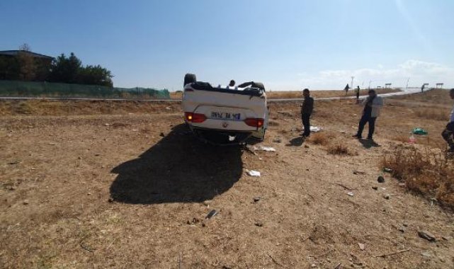 Taziyeye gidenlerin otomobili takla attı: 3'ü çocuk 8 yaralı
