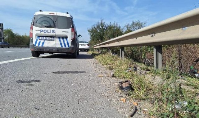 TEM'de devrilen motosikletin sürücüsünün kolu koptu