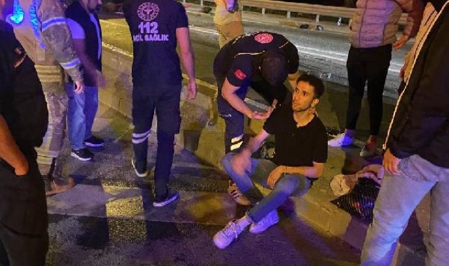 Ümraniye Şile Otoyolu'nda iki otomobil çarpıştı: 4 yaralı
