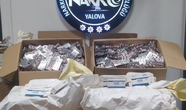 Yalova'da 335 bin 300 adet uyuşturucu hap ele geçirildi