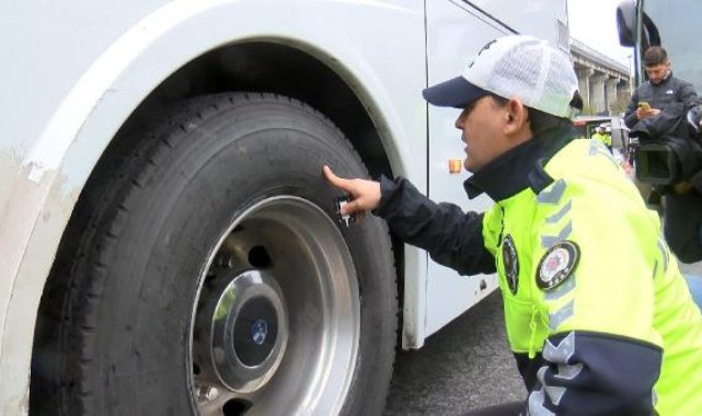 15 Temmuz Demokrasi Otogarı'nda kış lastiği denetimi
