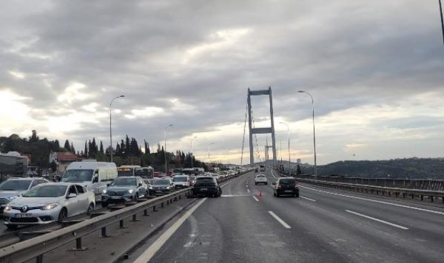 15 Temmuz Şehitler Köprüsü'nde zincirleme kaza: 1 yaralı
