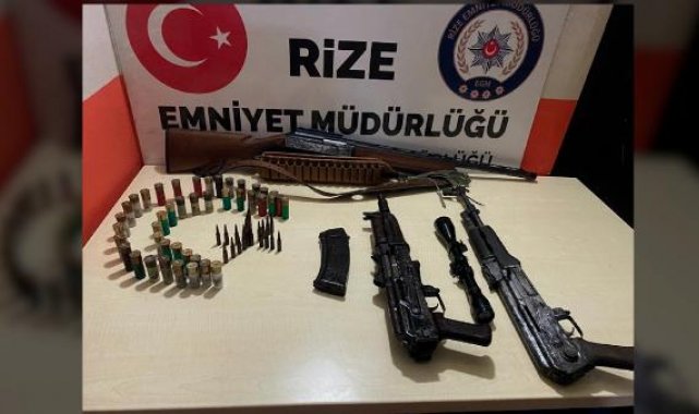 31 yıl hapisle aranan hükümlü 2 Kalaşnikof ile yakalandı
