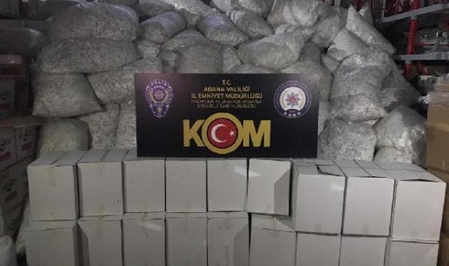Adana'da gümrük kaçağı 52 milyon makaron ele geçirildi