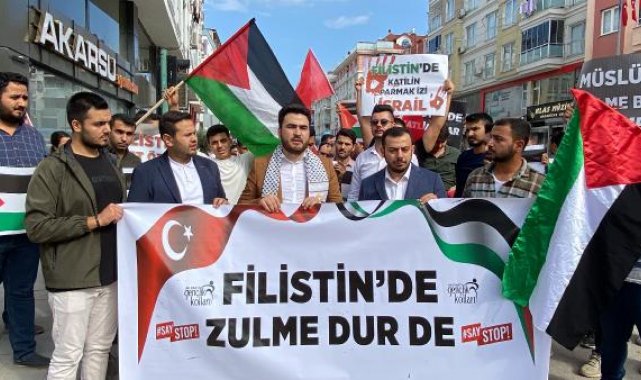 AK Parti Osmaniye Gençlik Kolları'ndan Filistin'e destek yürüyüşü
