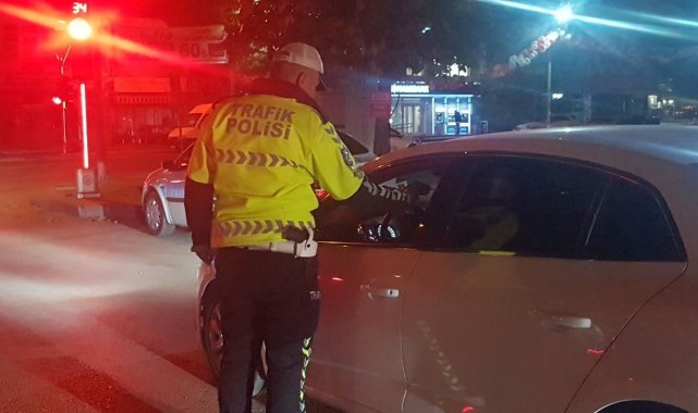Alaca'da polisten şok denetim