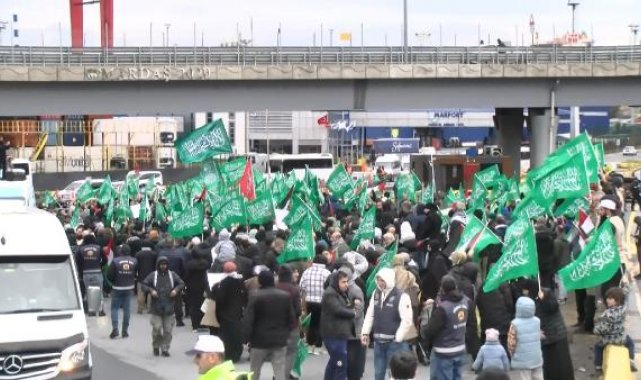 Ambarlı Limanı'nda İsrail protestosu