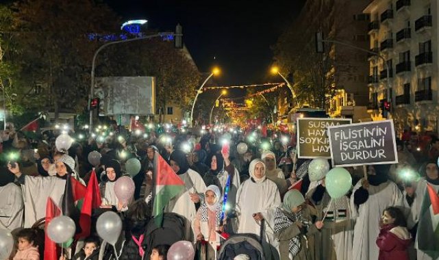 Ankara'da Filistin'e destek yürüyüşü