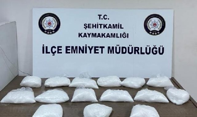 Aracında 14 kilo 950 gram uyuşturucu ile yakalanan sürücü tutuklandı