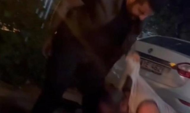 Bahçelievler'de sokak ortasında darbedip, kameraya kaydettirdi