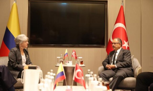 Bakan Özhaseki, Kolombiyalı mevkidaşı Velasco ile görüştü