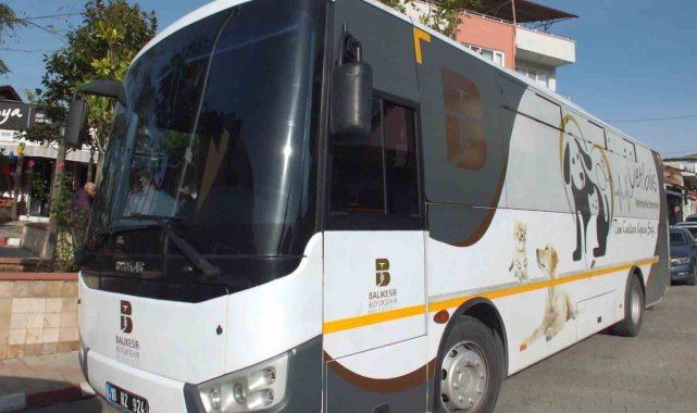 Balıkesir'de VETBÜS sokak hayvanlarına şifa dağıtıyor