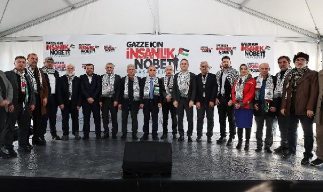 Başakşehir'de Gazze için 'insanlık nöbeti' başlatıldı