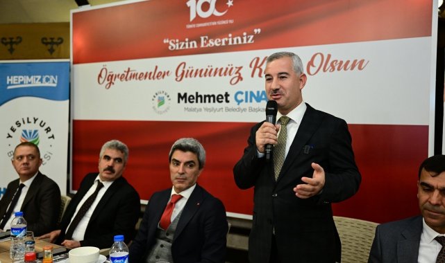 Başkan Çınar, Yeşilyurt'a yeni atanan öğretmenleri gedik oba çadırında ağırladı