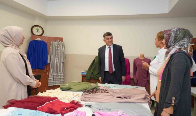Başkan Fadıloğlu, üreten yetim anneleri ziyaret etti