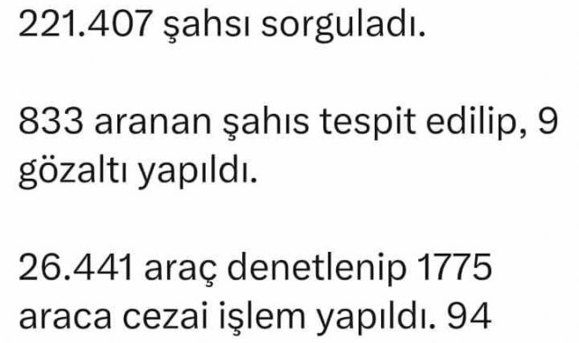 Bingöl'de 221 bin 407 kişi sorgulandı