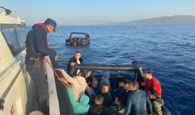 Bodrum'da 87 kaçak göçmen kurtarıldı, 51 kaçak göçmen yakalandı