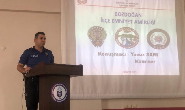 Bozdoğan'da üniversite öğrencilerine emniyetten konferans