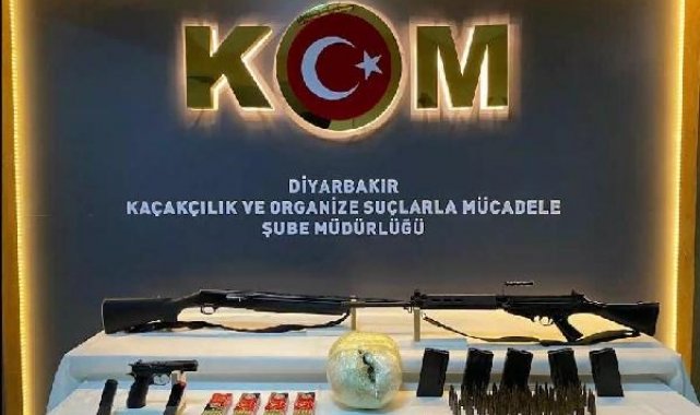 Buğdayın arasından tabanca, tüfek ve uyuşturucu çıktı