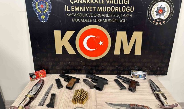 Çanakkale'de silah kaçakçılığı operasyonuna 2 tutuklama