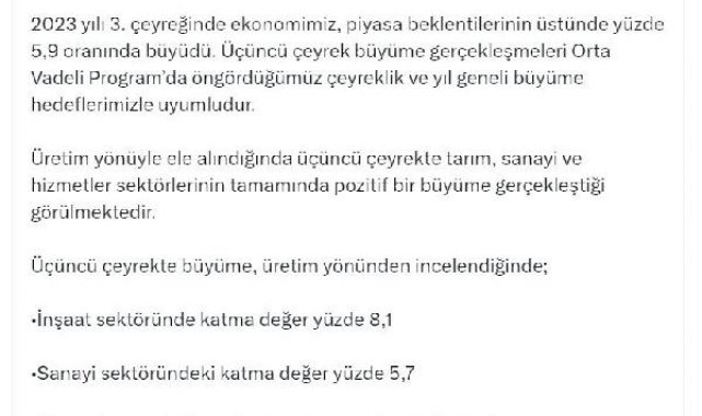 Cevdet Yılmaz: En iyi büyüme performansı gösteren birinci ülke konumundayız