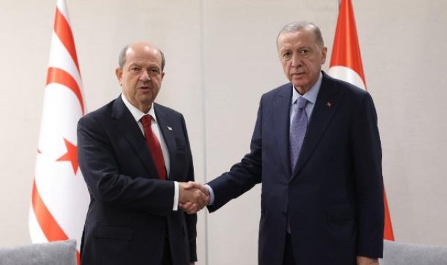Cumhurbaşkanı Erdoğan, KKTC Cumhurbaşkanı Tatar ile görüştü