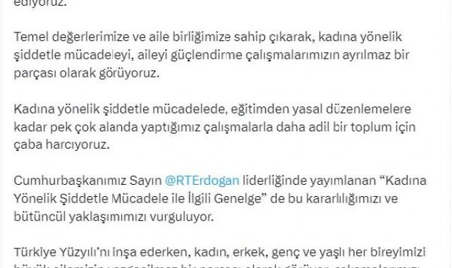 Cumhurbaşkanı Yardımcısı Yılmaz: Şiddete sıfır tolerans ilkesiyle hareket ediyoruz