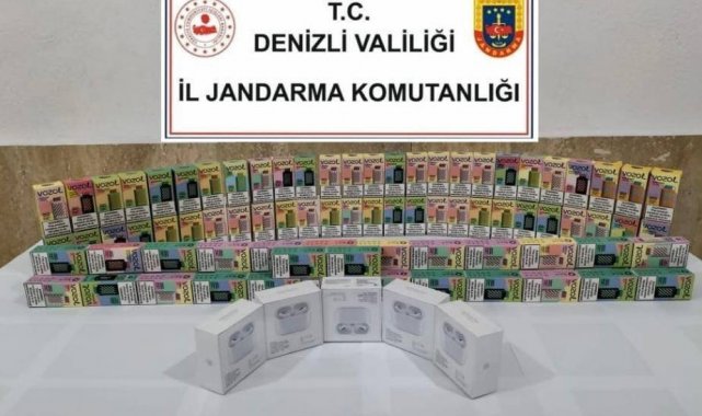 Denizli'de kaçak elektronik sigara operasyonu