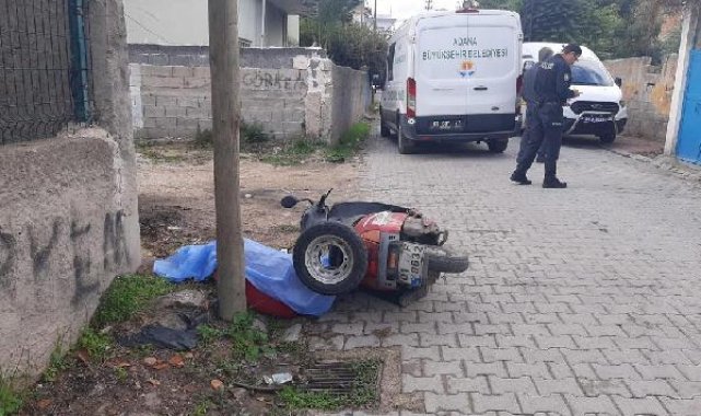 Devrilen motosikletin yanında ölü bulunan sürücü için kalp krizi şüphesi