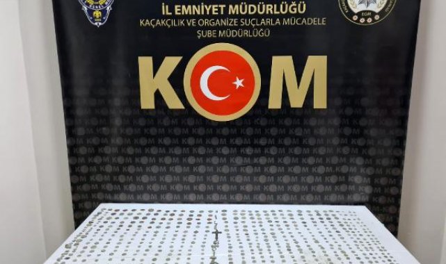 Edirne'de 695 tarihi obje ele geçirildi; 2 gözaltı