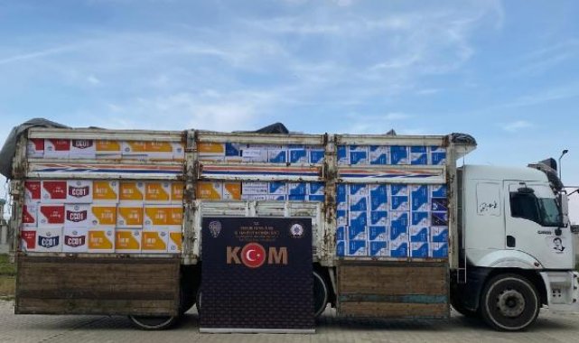 Erzurum'da, 3,5 milyon lira değerinde makaron ele geçirildi