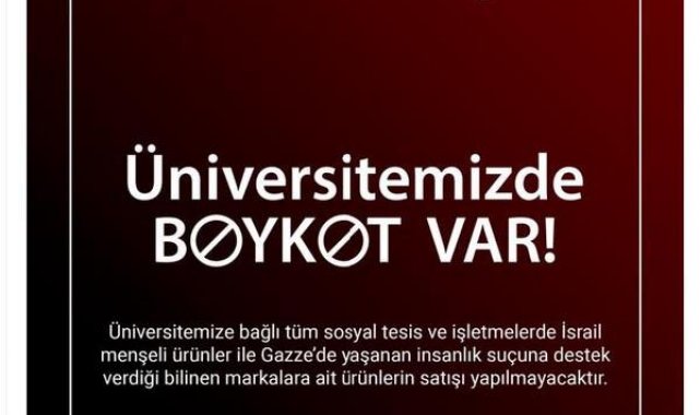 Eskişehir'deki üniversitelerden 'İsrail' boykotu