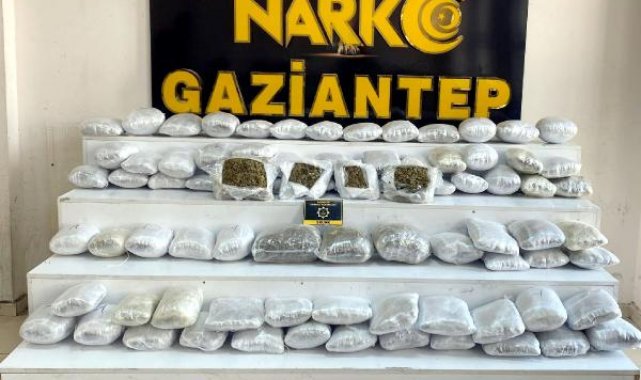 Gaziantep'te 41 kilo uyuşturucuya 1 tutuklama
