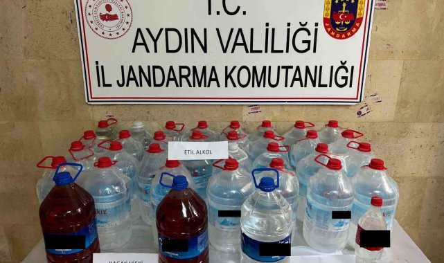 Germencik'te 155 litre etil alkol ele geçirildi