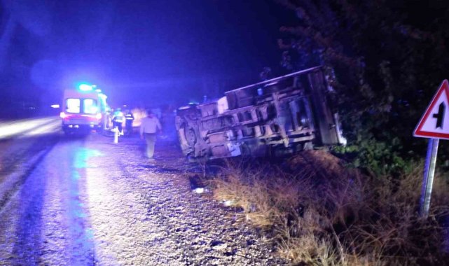 Gölbaşı'nda otomobil takla attı
