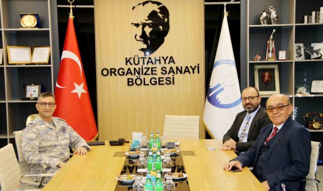 Hava Er Eğitim Tugayı Komutanı Tuğgeneral Mustafa Baş, Kütahya OSB yönetimini ziyaret etti