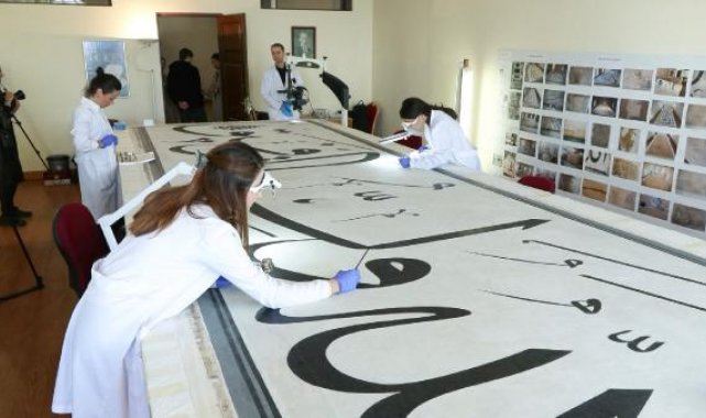 İkinci Mahmud imzalı devasa levhanın restorasyonunda sona gelindi