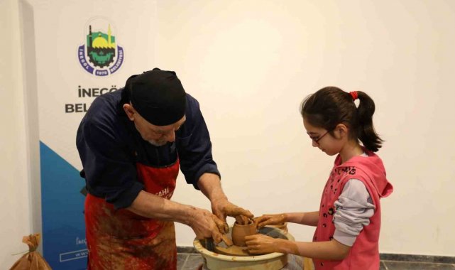 İnegöl Belediyesi'nden Çocuk Çömlek Atölyesi