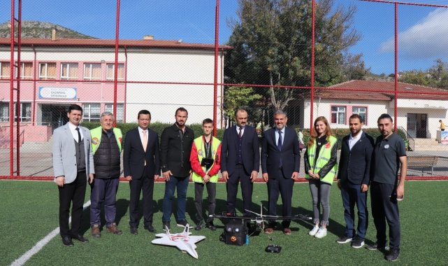 İnsansız hava aracının tanıtım programı miniklerle yapıldı