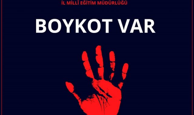 İsrail ürünlerine bir boykot desteği de Bayburt Milli Eğitim Müdürlüğünden geldi