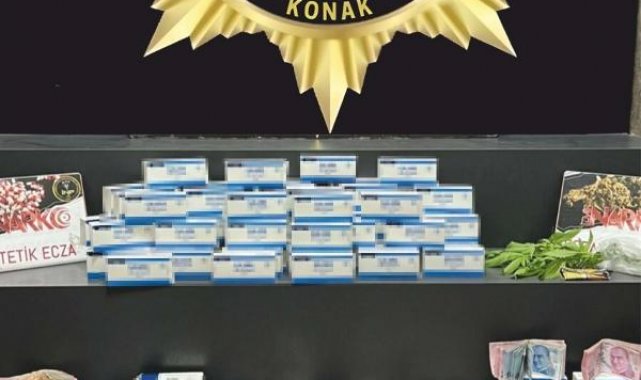 İzmir'de 4 bin 854 sentetik hap ele geçirildi; 3 gözaltı