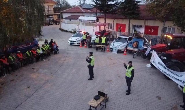 Jandarma 30 sürücü ve yayaya güvenli trafik eğitimi verdi