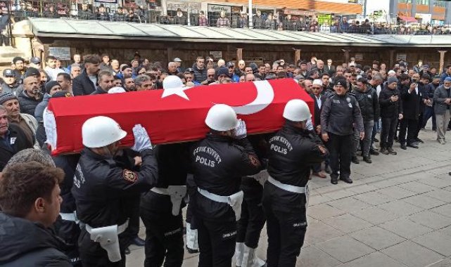 Kazada ölen polis, memleketinde son yolculuğuna uğurlandı