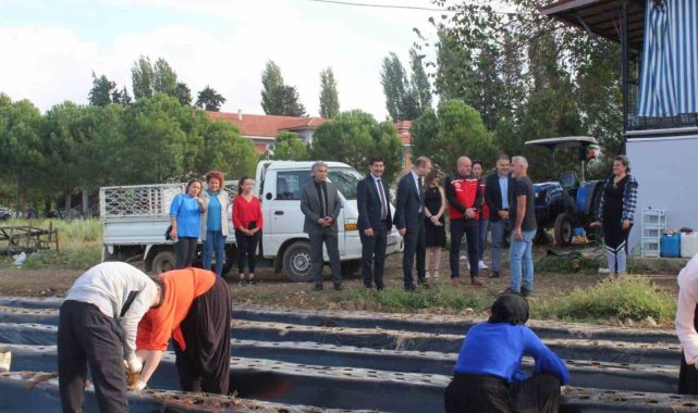 Köyceğiz'de öğrenciler tarımsal üretime devam ediyor