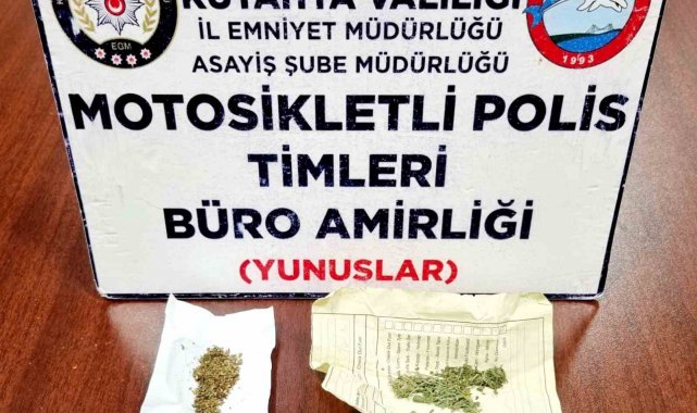 Kütahya'da bir şahsın üzerinde uyuşturucu ele geçirildi