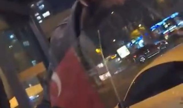 Maltepe'de İETT otobüsünün önünü kesip tehditler savurdu